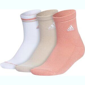 NEW adidas Women's Cushioned Sport High Quarter Socks (3-Pair) Crew Socks